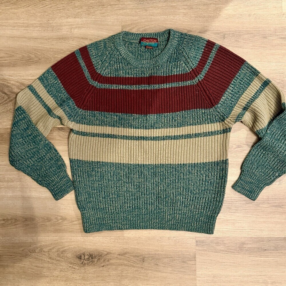 Vintage Oakton Limited Striped Knit Sweater Size Large - Picture 4 of 9